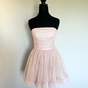H&M Strapless Blush Pink Tulle Party Dress – Size 8